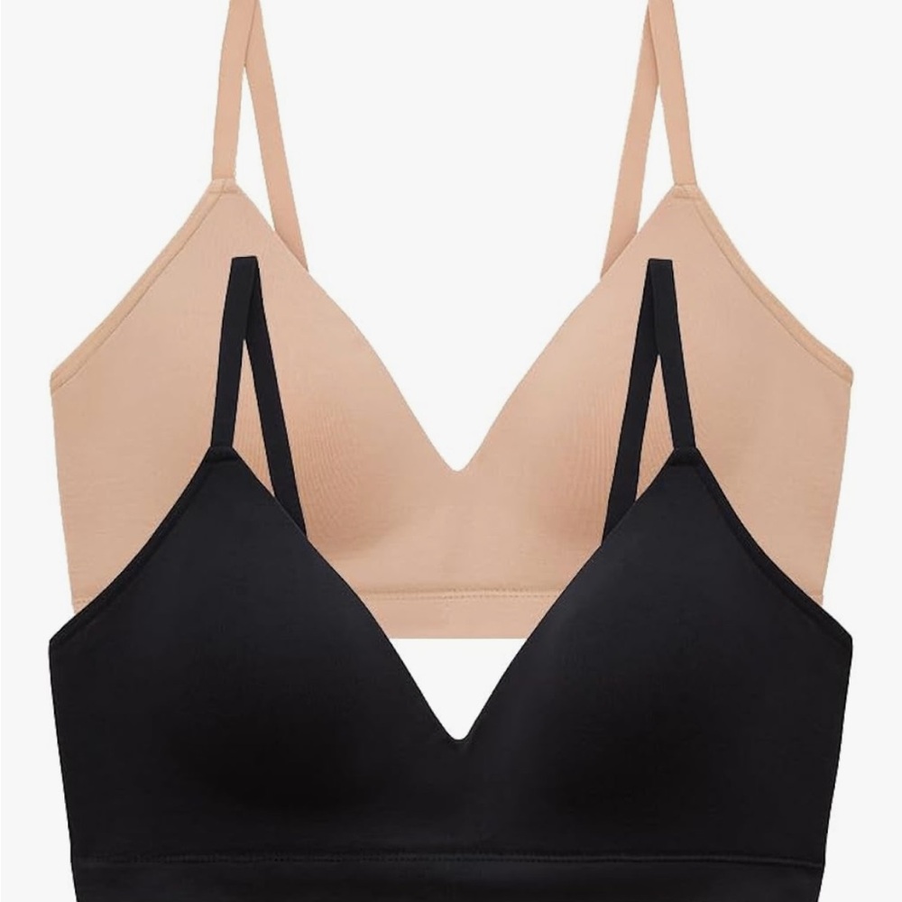 Set of 2! ThirdLove Black and Taupe Wireless Bras medium 34b